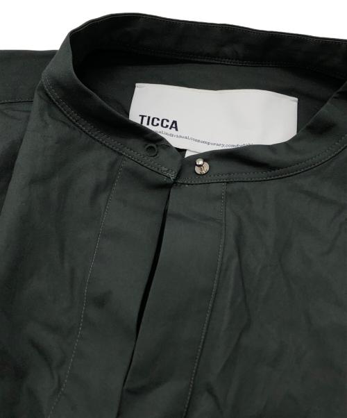 ticca（ティッカ）ticca (ティッカ) フラワーレース パフスリーブワンピース グレー サイズ:Fの古着・服飾アイテム