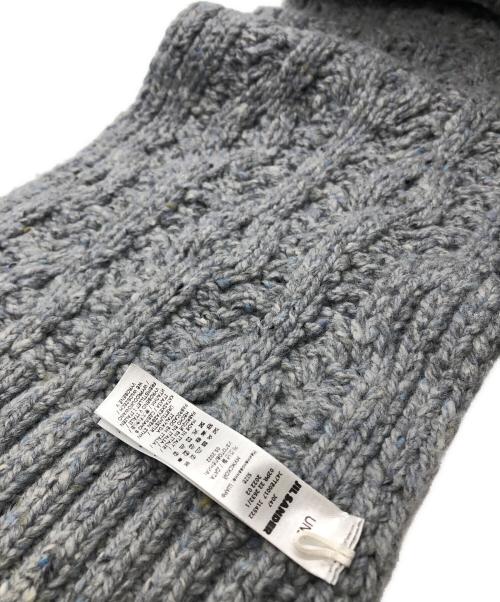 JIL SANDER（ジルサンダー）JIL SANDER (ジルサンダー) SCARF SOFT DONEGAL 1 3．8マフラー グレーの古着・服飾アイテム