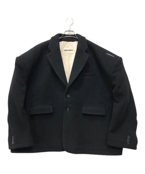 asparagus（アスパラガス）ASPARAGUS (アスパラガス) メルトン2Bジャケット ブラック サイズ:Mの古着・服飾アイテム