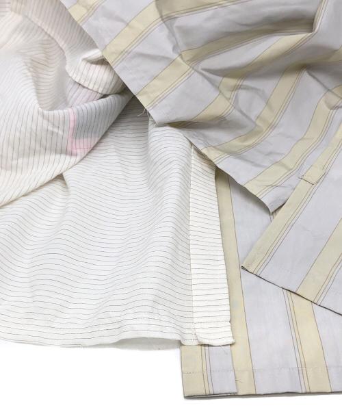 LANVIN PARIS（ランバン パリ）LANVIN PARIS (ランバン パリ) アシンメトリーパッチワーク ショートスリーブシャツ ベージュ サイズ:41の古着・服飾アイテム