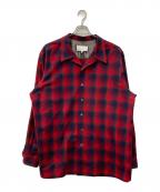 Maison Margiela×PENDLETONメゾンマルジェラ×ペンドルトン）の古着「Plaid Pattern Button-Down Shirt」｜レッド