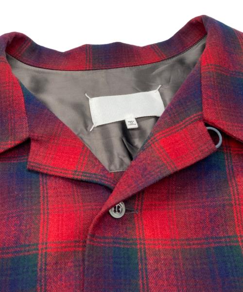 Maison Margiela（メゾンマルジェラ）Maison Margiela (メゾンマルジェラ) PENDLETON (ペンドルトン) Plaid Pattern Button-Down Shirt レッド サイズ:40の古着・服飾アイテム