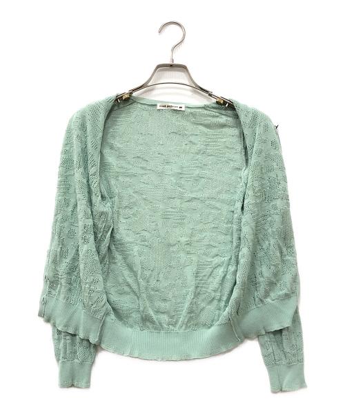 mina perhonen（ミナ ペルホネン）mina perhonen (ミナ ペルホネン) ニットカーディガン グリーン サイズ:38の古着・服飾アイテム