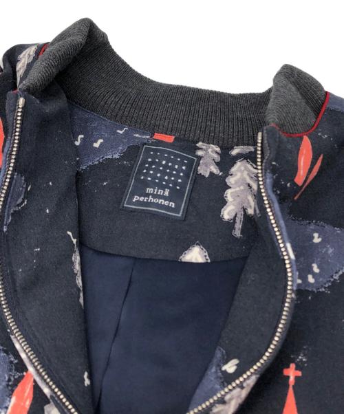 mina perhonen（ミナ ペルホネン）mina perhonen (ミナ ペルホネン) ダウンブルゾン ネイビー サイズ:36の古着・服飾アイテム