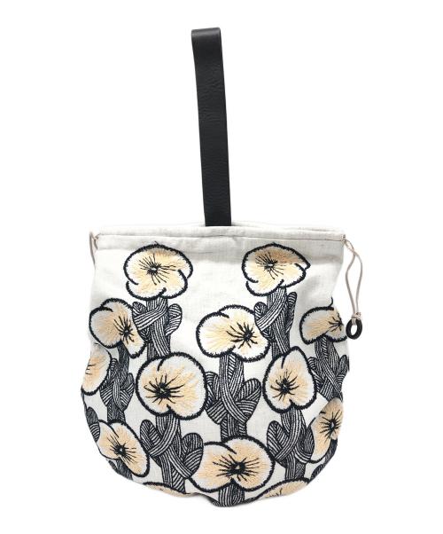 mina perhonen（ミナ ペルホネン）mina perhonen (ミナ ペルホネン) ハナカゼ ペアバッグ ホワイト 未使用品の古着・服飾アイテム