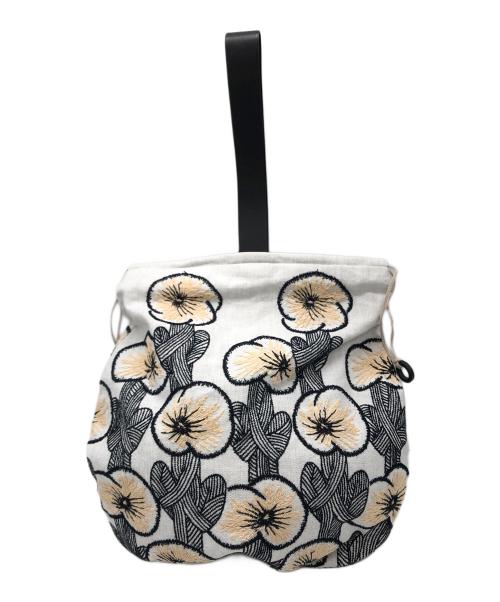 mina perhonen（ミナ ペルホネン）mina perhonen (ミナ ペルホネン) ハナカゼ ペアバッグ ホワイト 未使用品の古着・服飾アイテム