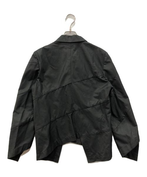 BLACK COMME des GARCONS（ブラックコムデギャルソン）BLACK COMME des GARCONS (ブラックコムデギャルソン) 変形テーラードジャケット ブラック サイズ:Ｍの古着・服飾アイテム