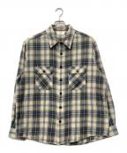 CELINEセリーヌ）の古着「Checked Loose Shirt 'Natural/Beige'」｜ベージュ
