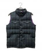 THE NORTHFACE PURPLELABELザ・ノースフェイス パープルレーベル）の古着「チェックダウンベスト」｜グリーン