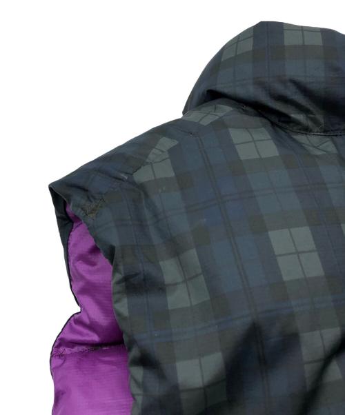 THE NORTHFACE PURPLELABEL（ザ・ノースフェイス パープルレーベル）THE NORTHFACE PURPLELABEL (ザ・ノースフェイス パープルレーベル) チェックダウンベスト グリーン サイズ:Mの古着・服飾アイテム