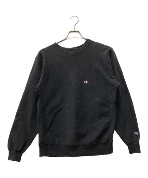 Champion REVERSE WEAVE（チャンピオン リバース ウィーブ）Champion REVERSE WEAVE (チャンピオン リバース ウィーブ) クルーネックスウェット ブラック サイズ:XLの古着・服飾アイテム