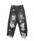 Jaded Londonジェイデッドロンドン）の古着「Double Layer Denim Camo XL Colossus Jeans」｜グレー