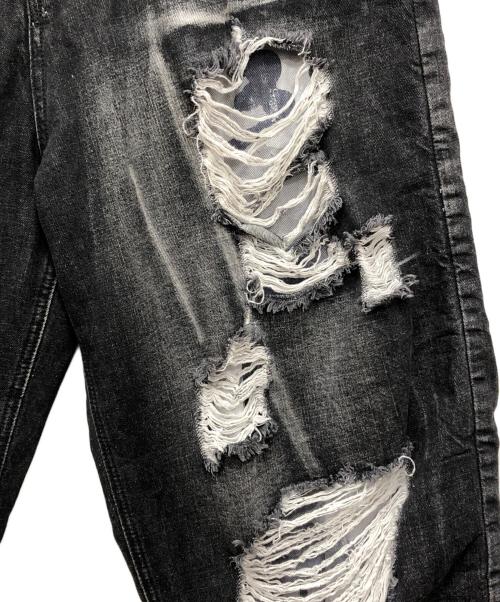 Jaded London（ジェイデッドロンドン）Jaded London (ジェイデッドロンドン) Double Layer Denim Camo XL Colossus Jeans グレー サイズ:32の古着・服飾アイテム