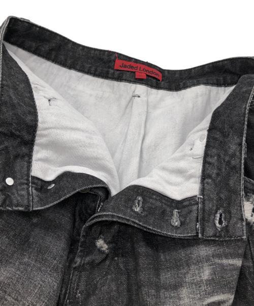 Jaded London（ジェイデッドロンドン）Jaded London (ジェイデッドロンドン) Double Layer Denim Camo XL Colossus Jeans グレー サイズ:32の古着・服飾アイテム