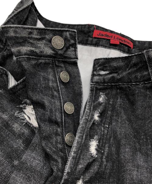 Jaded London（ジェイデッドロンドン）Jaded London (ジェイデッドロンドン) Double Layer Denim Camo XL Colossus Jeans グレー サイズ:32の古着・服飾アイテム