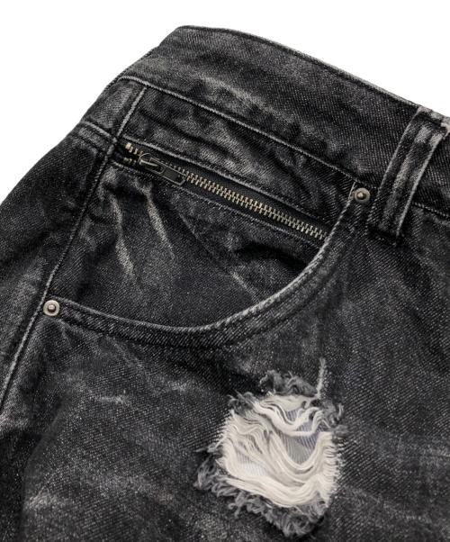 Jaded London（ジェイデッドロンドン）Jaded London (ジェイデッドロンドン) Double Layer Denim Camo XL Colossus Jeans グレー サイズ:32の古着・服飾アイテム
