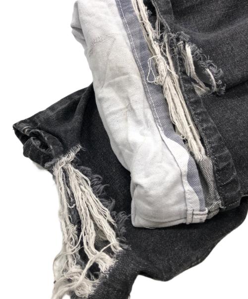 Jaded London（ジェイデッドロンドン）Jaded London (ジェイデッドロンドン) Double Layer Denim Camo XL Colossus Jeans グレー サイズ:32の古着・服飾アイテム