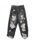 Jaded London（ジェイデッドロンドン）の古着「Double Layer Denim Camo XL Colossus Jeans」｜グレー