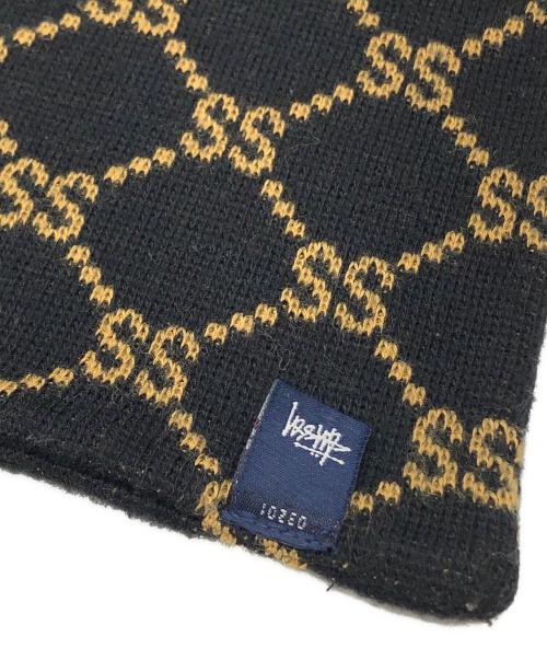 stussy（ステューシー）stussy (ステューシー) SSモノグラムマフラー ブラック サイズ:下記参照の古着・服飾アイテム