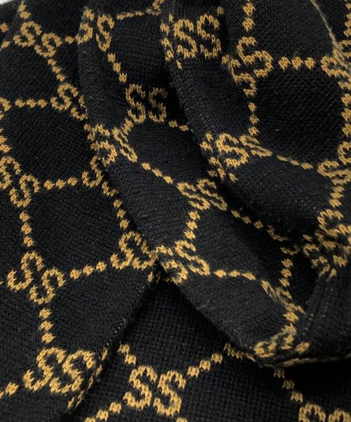 stussy（ステューシー）stussy (ステューシー) SSモノグラムマフラー ブラック サイズ:下記参照の古着・服飾アイテム