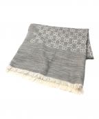 GUCCIグッチ）の古着「GGパターンシルク混ストール」｜グレー