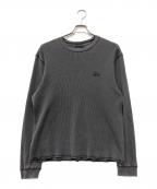 stussyステューシー）の古着「BASIC STOCK LS THERMAL」｜グレー