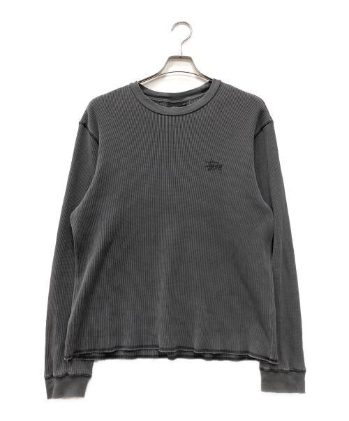 stussy（ステューシー）stussy (ステューシー) BASIC STOCK LS THERMAL グレー サイズ:Mの古着・服飾アイテム