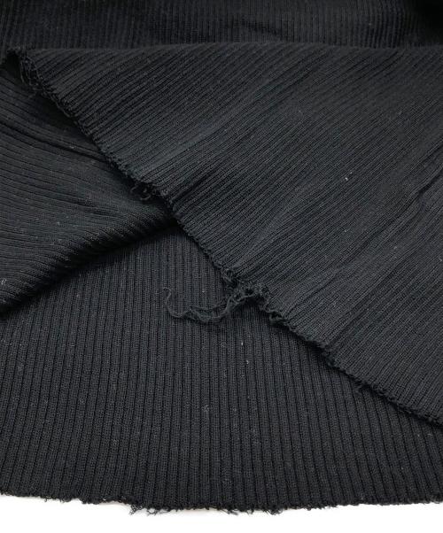 Maison Margiela（メゾンマルジェラ）Maison Margiela (メゾンマルジェラ) リブコットンTシャツ ブラック サイズ:46の古着・服飾アイテム