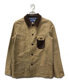 COMME des GARCONS JUNYA WATANABE MAN（コム デ ギャルソン ジュンヤ ワタナベ マン）の古着「レザーポケットカバーオール」｜ベージュ