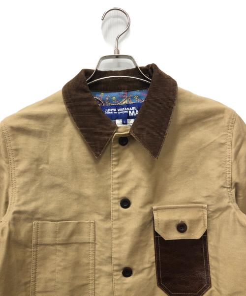 COMME des GARCONS JUNYA WATANABE MAN（コム デ ギャルソン ジュンヤ ワタナベ マン）COMME des GARCONS JUNYA WATANABE MAN (コム デ ギャルソン ジュンヤ ワタナベ マン) レザーポケットカバーオール ベージュ サイズ:Sの古着・服飾アイテム