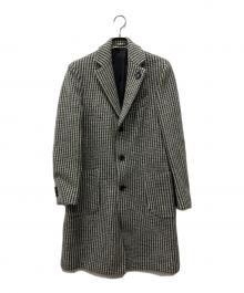 LARDINI（ラルディーニ）の古着「千鳥柄チェスターコート」｜ホワイト