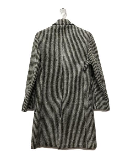 LARDINI（ラルディーニ）LARDINI (ラルディーニ) 千鳥柄チェスターコート ホワイト サイズ:48の古着・服飾アイテム