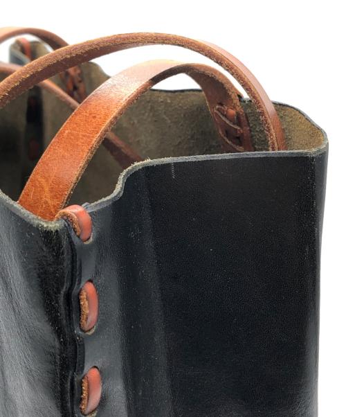 HENRY CUIR（アンリークイール）HENRY CUIR (アンリークイール) レザートートバッグ ブラック サイズ:下記参照の古着・服飾アイテム