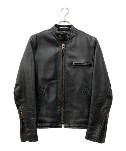 VANSON（バンソン）VANSON (バンソン) シングルレザージャケット ブラック サイズ:36の古着・服飾アイテム