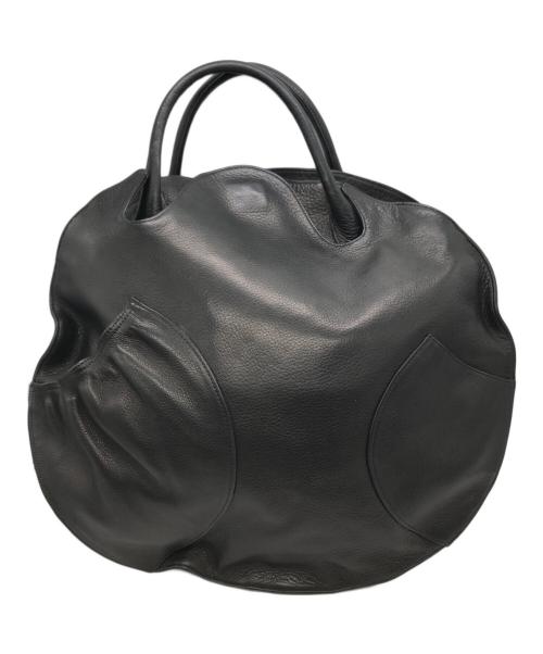 michiamo（ミキアモ）michiamo (ミキアモ) 丸形レザーバッグ ブラックの古着・服飾アイテム