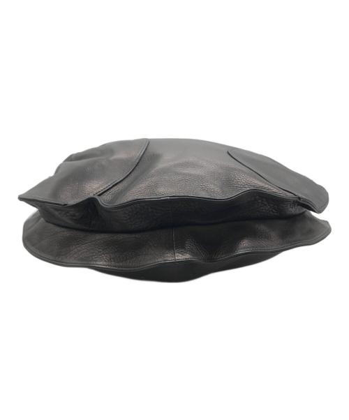 michiamo（ミキアモ）michiamo (ミキアモ) 丸形レザーバッグ ブラックの古着・服飾アイテム