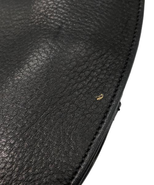 michiamo（ミキアモ）michiamo (ミキアモ) 丸形レザーバッグ ブラックの古着・服飾アイテム