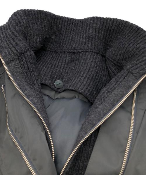 ENFOLD（エンフォルド）ENFOLD (エンフォルド) KNIT LAYERED BALLOON COAT グレー サイズ:38の古着・服飾アイテム