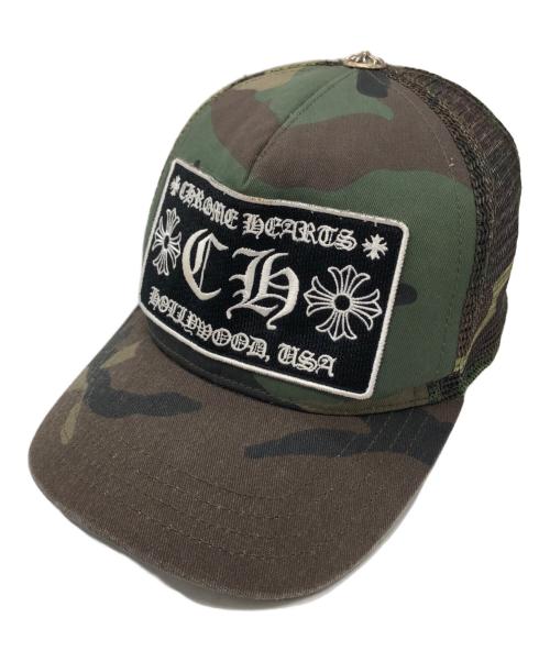 CHROME HEARTS（クロムハーツ）CHROME HEARTS (クロムハーツ) PATCH CAMO TRUCKER MESH CAP グリーンの古着・服飾アイテム