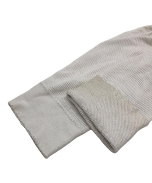 ANCELLM（アンセルム）ANCELLM (アンセルム) DAMAGE WAFFLE CREW LS T-SHIRT（ダメージワッフルクルーLS Tシャツ） ホワイト サイズ:Mの古着・服飾アイテム