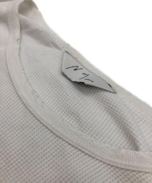 ANCELLM（アンセルム）ANCELLM (アンセルム) DAMAGE WAFFLE CREW LS T-SHIRT（ダメージワッフルクルーLS Tシャツ） ホワイト サイズ:Mの古着・服飾アイテム