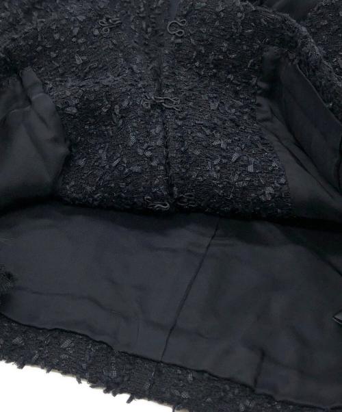 FOXEY（フォクシー）FOXEY (フォクシー) ノーカラーツイードジャケット ブラック サイズ:40の古着・服飾アイテム