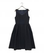 FOXEYフォクシー）の古着「ノースリーブペプラムワンピース」｜ネイビー
