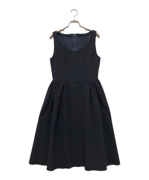 FOXEY（フォクシー）FOXEY (フォクシー) ノースリーブペプラムワンピース ネイビー サイズ:40の古着・服飾アイテム