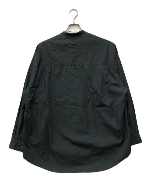 Graphpaper（グラフペーパー）Graphpaper (グラフペーパー) BroadL/S Oversized Band Collar Shirt ブラック サイズ:Fの古着・服飾アイテム