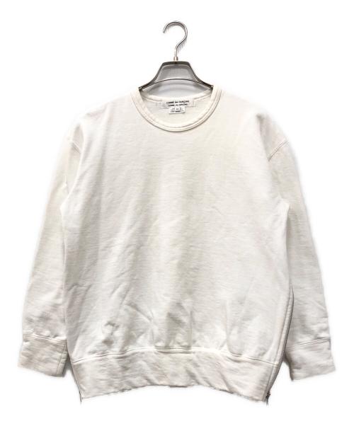 COMME des GARCONS COMME des GARCONS（コムデギャルソン コムデギャルソン）COMME des GARCONS COMME des GARCONS (コムデギャルソン コムデギャルソン) オーバーサイズサイドジップスウェット ホワイト サイズ:XSの古着・服飾アイテム
