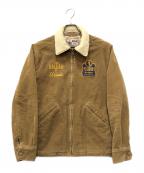 Hysteric Glamourヒステリックグラマー）の古着「襟ボアコーデュロイワッペンジャケット」｜ベージュ