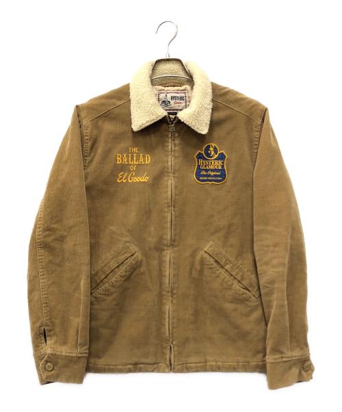 Hysteric Glamour（ヒステリックグラマー）Hysteric Glamour (ヒステリックグラマー) 襟ボアコーデュロイワッペンジャケット ベージュ サイズ:Mの古着・服飾アイテム