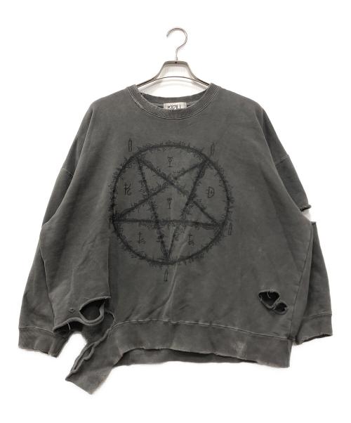 KIDILL（キディル）KIDILL (キディル) DESTROY PULLOVER SWEAT グレー サイズ:下記参照の古着・服飾アイテム