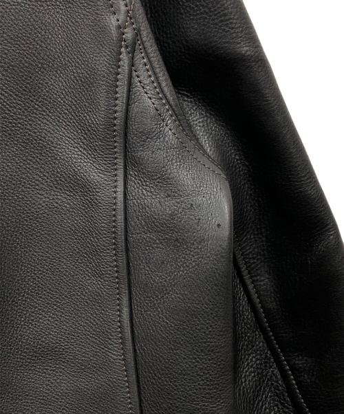 Varde77（バルデセブンティセブン）Varde77 (バルデセブンティセブン) ショール襟レザージャケット ブラック サイズ:2の古着・服飾アイテム